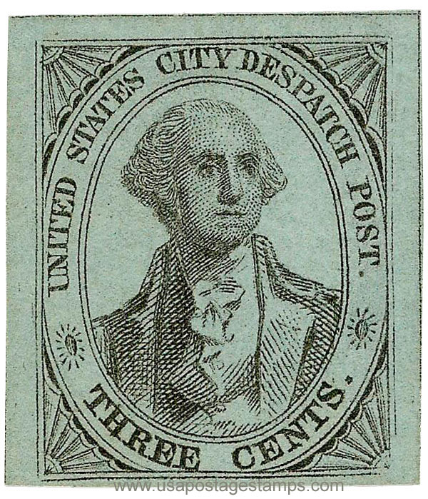 US 1842 Carriers' Stamp 3c. New York, N.Y. Scott. 6LB3