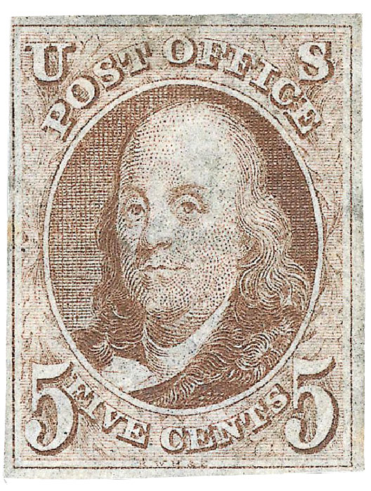 US 1947 Benjamin Franklin Stamp 5c. Scott. 1