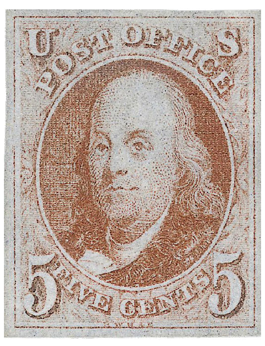 US 1947 Benjamin Franklin Stamp 5c. Scott. 1d