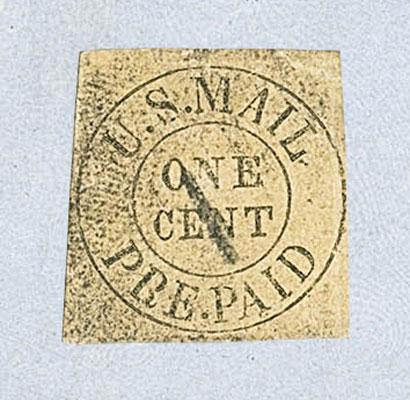 US 1849 Carriers' Stamp 1c. New York, N.Y. Scott. 6LB11