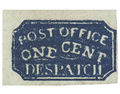 US 1850 Carriers' Stamp 1c. Baltimore, Maryland Scott. 1LB3a