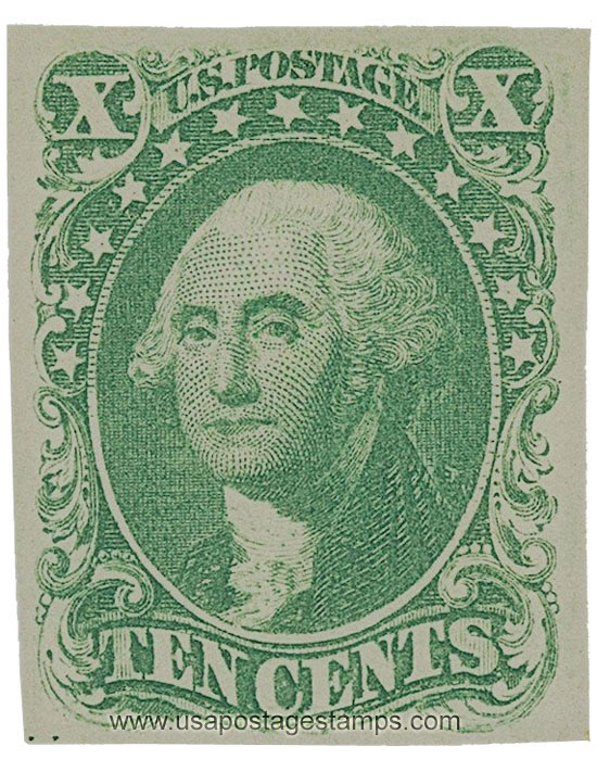 US 1855 George Washington (1732-1799) 10c. Unificato. 7b