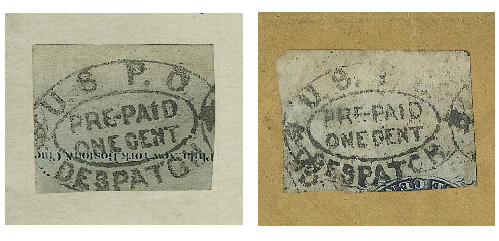 US 1856 Carriers' Stamp 1c. Philadelphia, Pennsylvania Scott. 7LB16