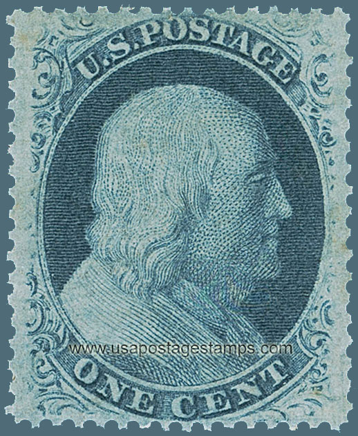 US 1857 Benjamin Franklin (1706-1790) 1c. Scott. 24
