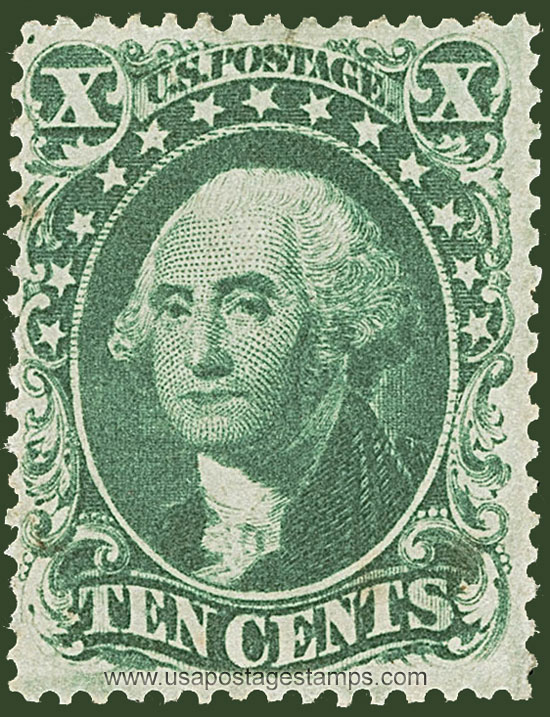US 1857 George Washington (1732-1799) 10c. Scott. 32