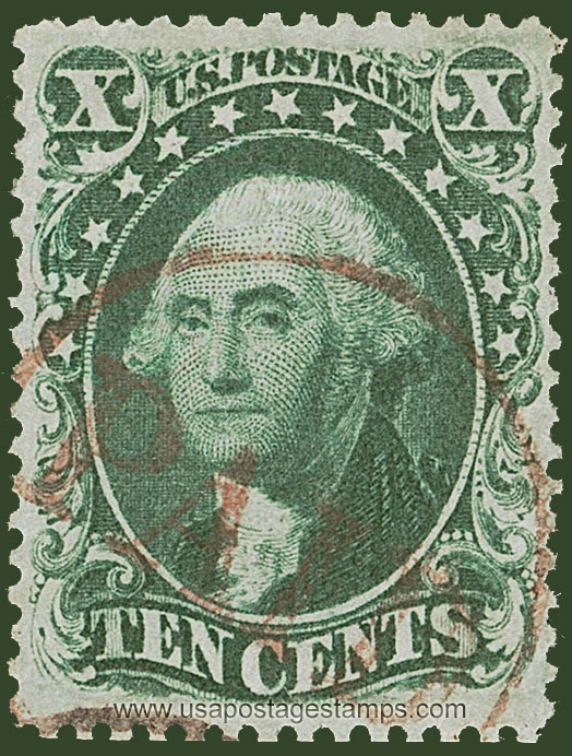 US 1857 George Washington (1732-1799) 10c. Scott. 33