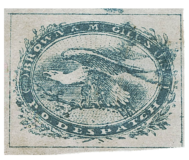 US 1858 Carriers' Stamp Louisville, Kentucky Scott. 5LB2