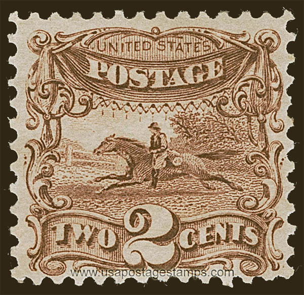 US 1869 Pony Express Rider 2c. Scott. 113