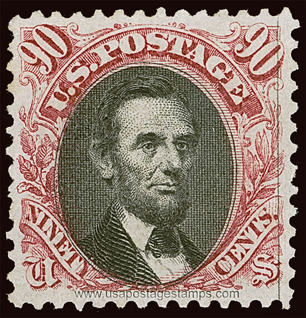 US 1869 Abraham Lincoln (1809-1865) 90c. Scott. 122