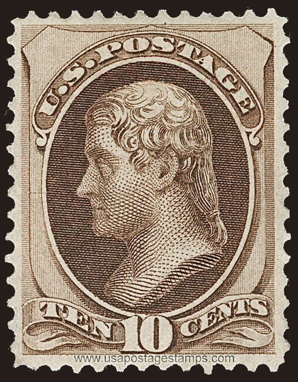 US 1870 Thomas Jefferson (1743-1826) 10c. Scott. 139