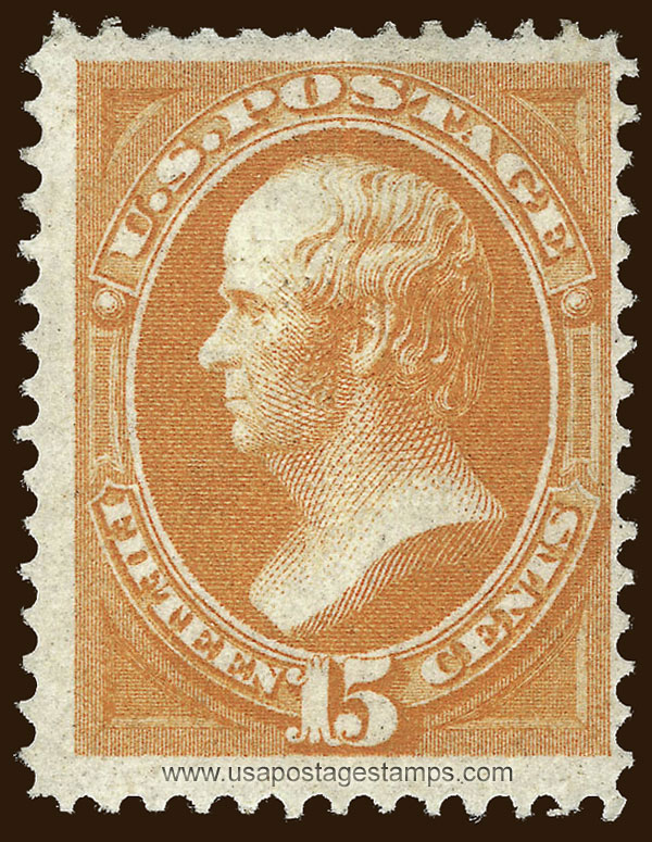 US 1870 Daniel Webster (1782-1852) 15c. Scott. 141A