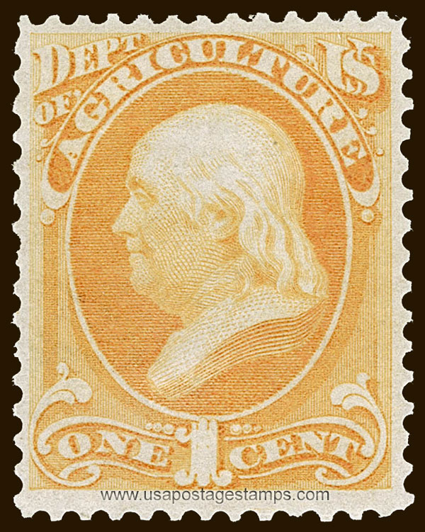 US 1873 Benjamin Franklin (1706-1790) 1c. Official Scott. O1