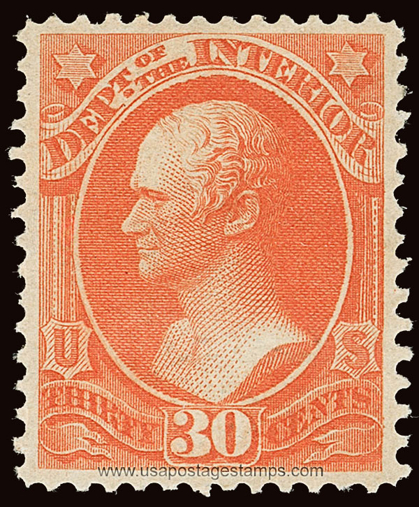 US 1873 Alexander Hamilton (1757-1804) 30c. Official Scott. O23