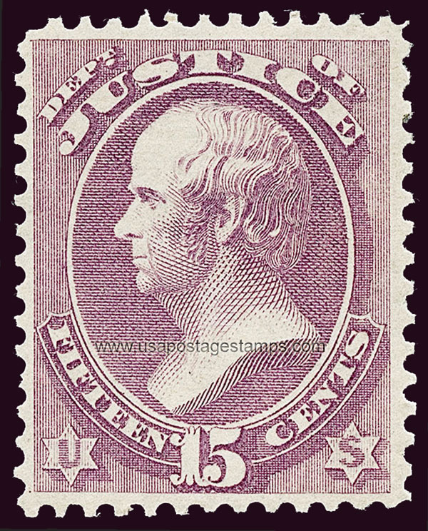 US 1873 Daniel Webster (1782-1852) 15c. Official Scott. O31