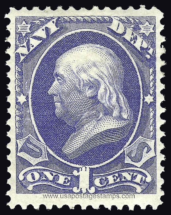 US 1873 Benjamin Franklin (1706-1790) 1c. Official Scott. O35