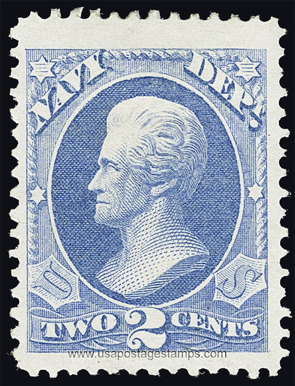 US 1873 Andrew Jackson (1767-1845) 2c. Official Scott. O36