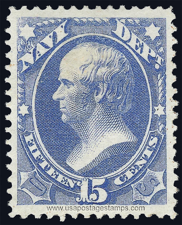 US 1873 Daniel Webster (1782-1852) 15c. Official Scott. O42