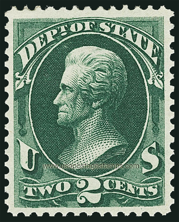 US 1873 Andrew Jackson (1767-1845) 2c. Official Scott. O58