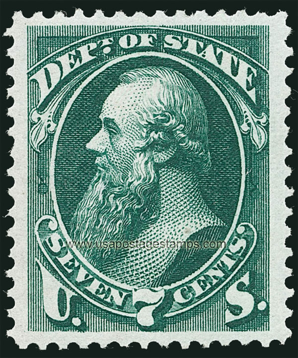 US 1873 Edwin Stanton (1814-1869) 7c. Official Scott. O61