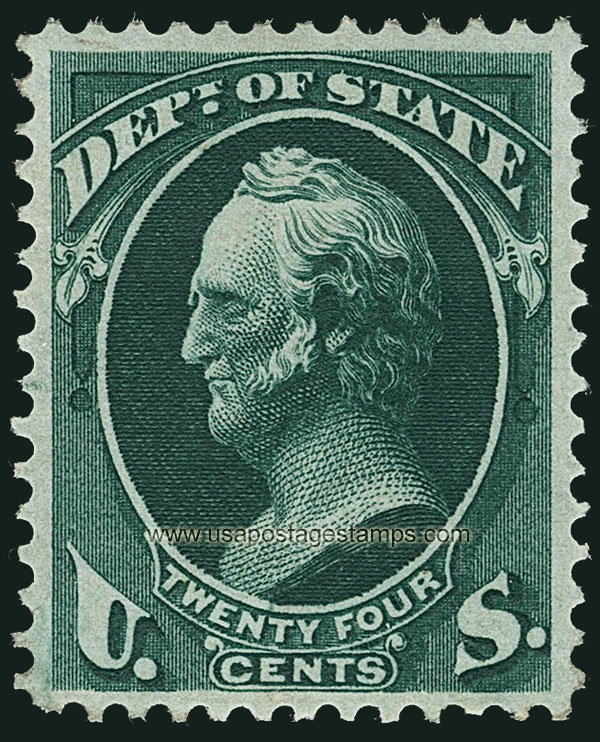 US 1873 Winfield Scott (1786-1866) 24c. Official Scott. O65