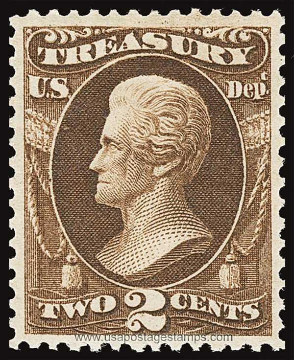 US 1873 Andrew Jackson (1767-1845) 2c. Official Scott. O73