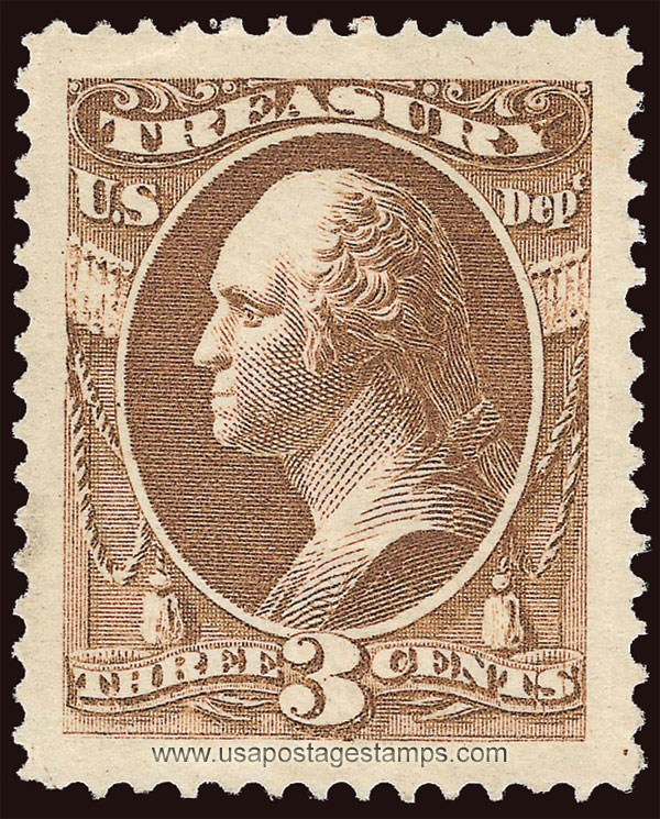 US 1873 George Washington (1732-1799) 3c. Official Scott. O74