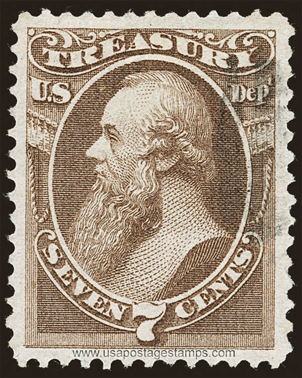 US 1873 Edwin Stanton (1814-1869) 7c. Official Scott. O76
