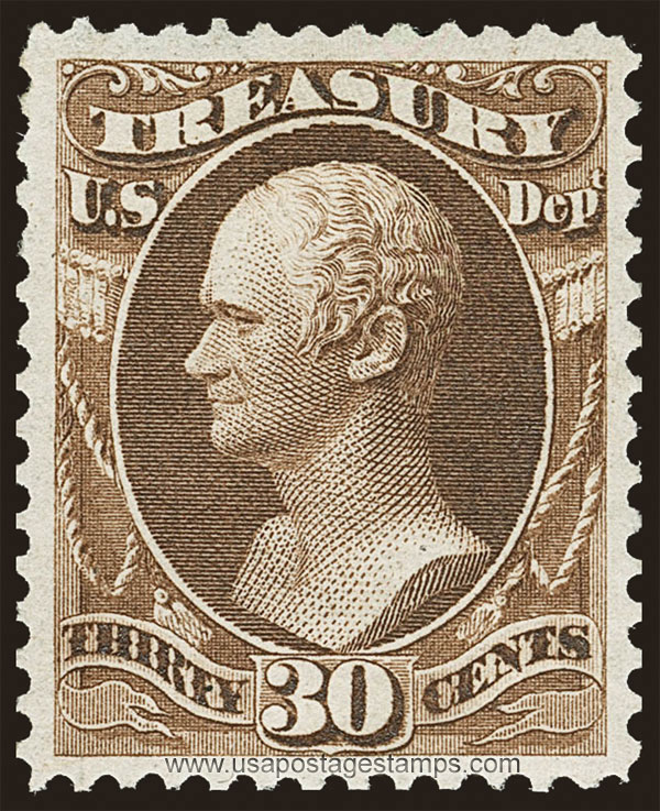 US 1873 Alexander Hamilton (1757-1804) 30c. Official Scott. O81