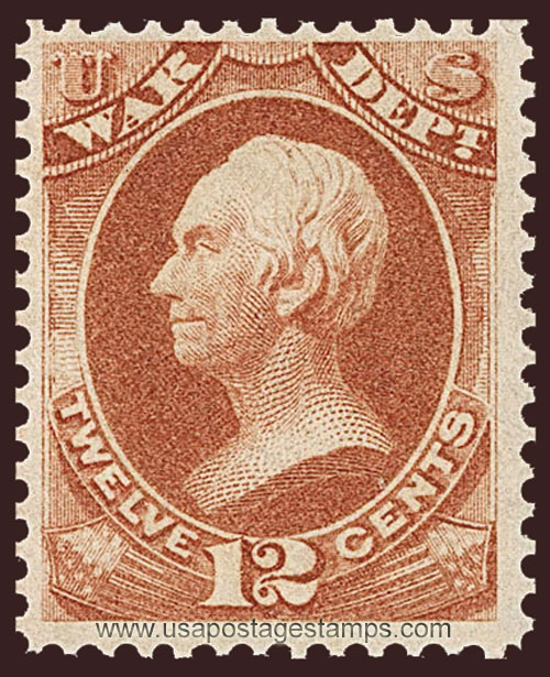 US 1873 Henry Clay (1777-1852) 12c. Official Scott. O89