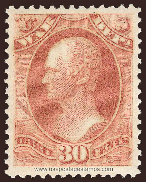 US 1873 Alexander Hamilton (1757-1804) 30c. Official Scott. O92