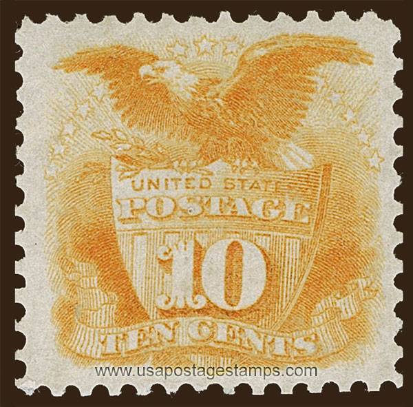 US 1875 Eagle and Shield 10c. Scott. 127
