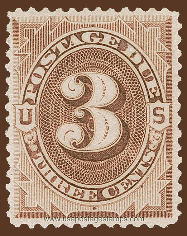 US 1879 Postage Due Stamp 3c. Scott. J10