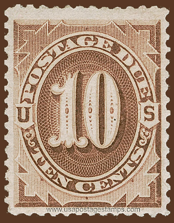 US 1879 Postage Due Stamp 10c. Scott. J12