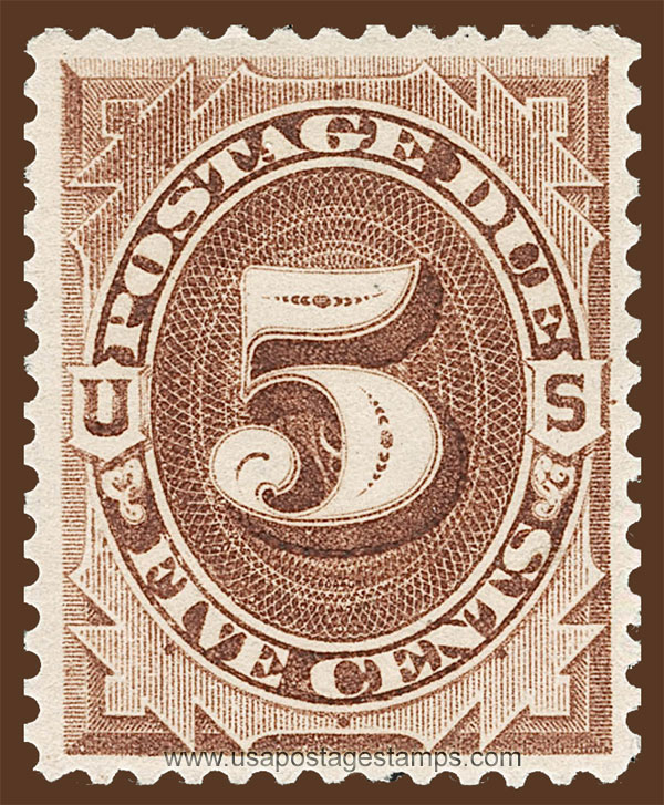 US 1879 Postage Due Stamp 5c. Scott. J4