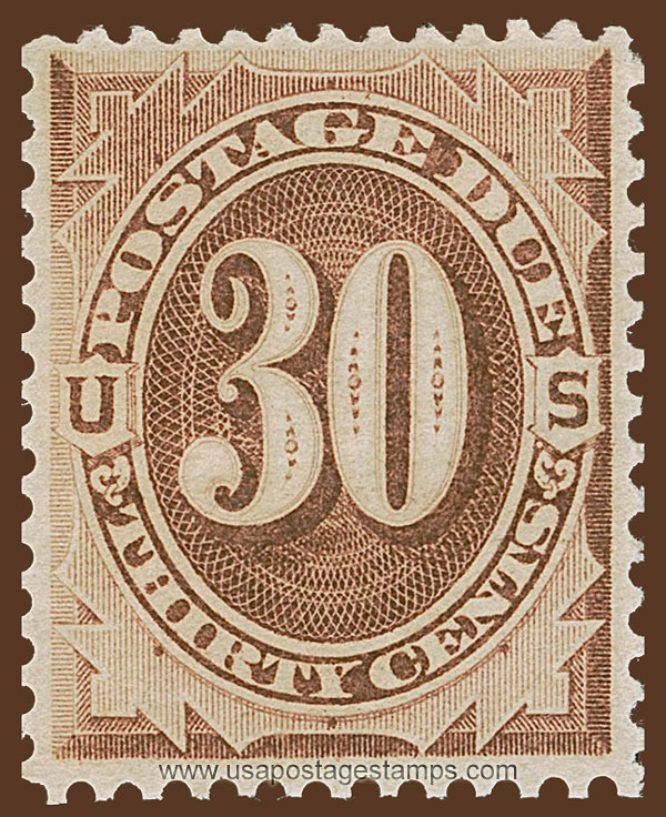 US 1879 Postage Due Stamp 30c. Scott. J6