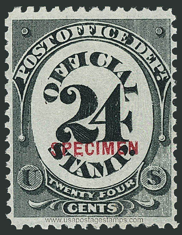 US 1879 Post Office Dept. Official OVPT. 24c. Scott. O54S