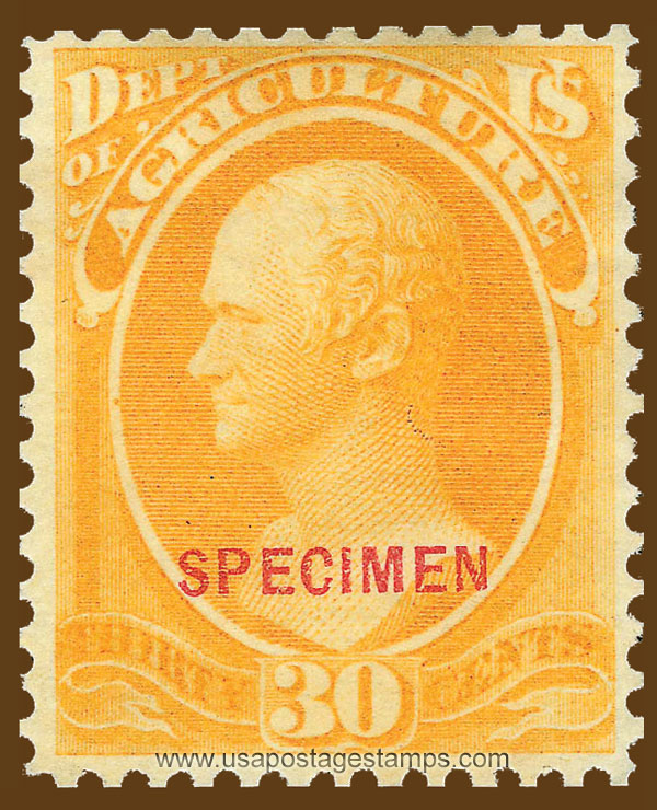 US 1879 Alexander Hamilton (1757-1804) 30c. Official OVPT. Scott. O9S
