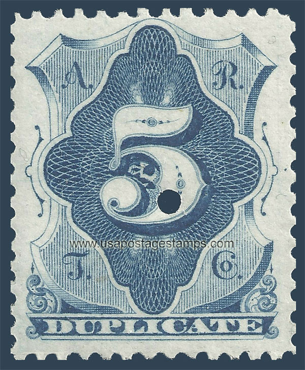 US 1881 American Rapid Telegraph Co. - Duplicate 5c. Scott. 1T14