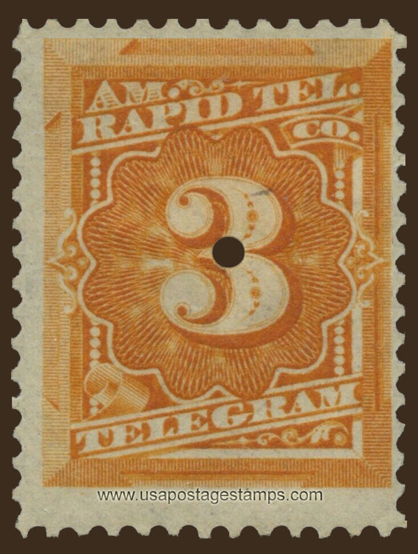 US 1881 American Rapid Telegraph Co. - Telegram 3c. Scott. 1T2