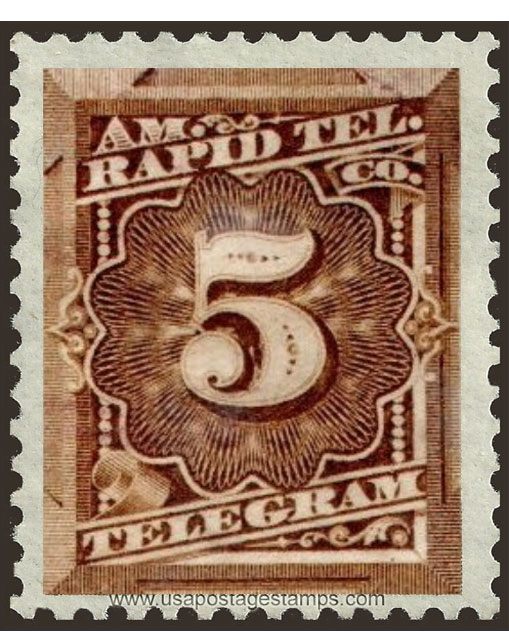 US 1881 American Rapid Telegraph Co. - Telegram 5c. Scott. 1T3a