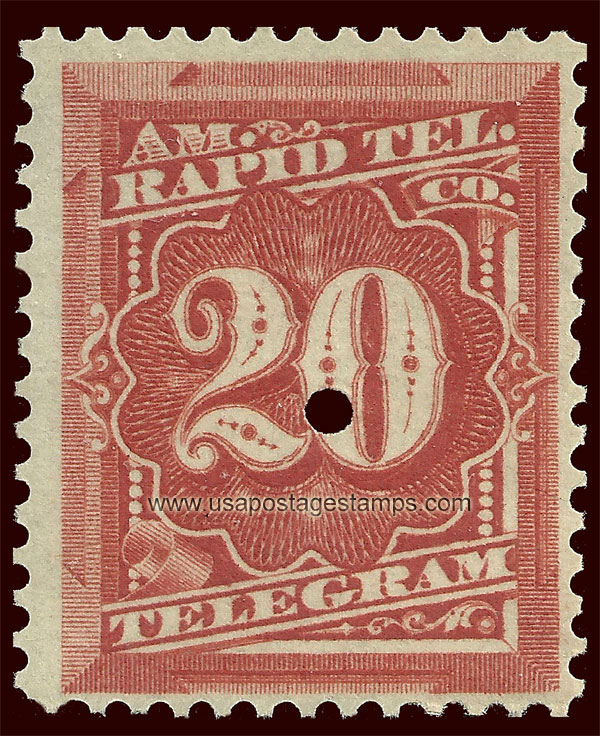 US 1881 American Rapid Telegraph Co. - Telegram 20c. Scott. 1T6