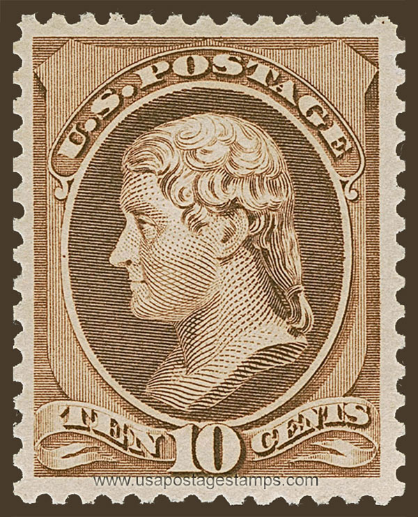 US 1882 Thomas Jefferson (1743-1826) 10c. Scott. 209