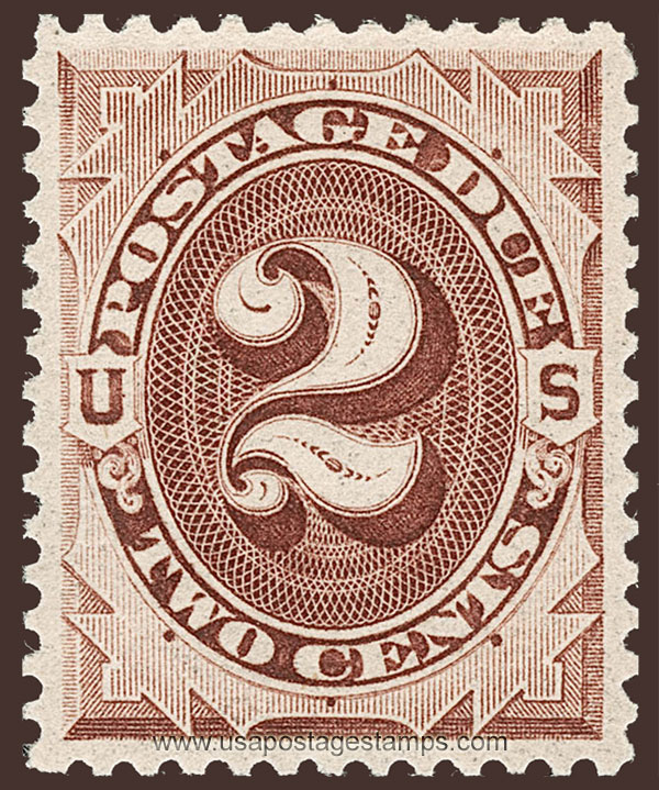 US 1884 Postage Due Stamp 2c. Scott. J16