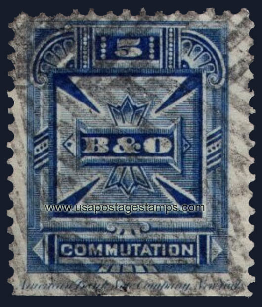 US 1885 Baltimore & Ohio Telegraph Companies 'Commutation' 5c. Barefoot BO2a