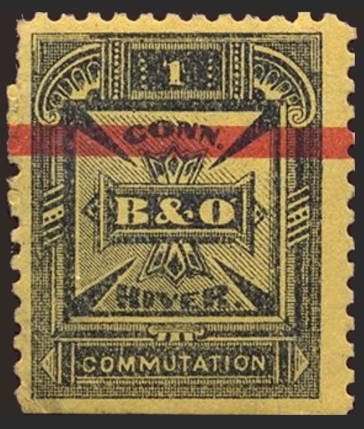 US 1885 Baltimore & Ohio-Connecticut River Telegraph Companies 1c. Barefoot BOCR1R