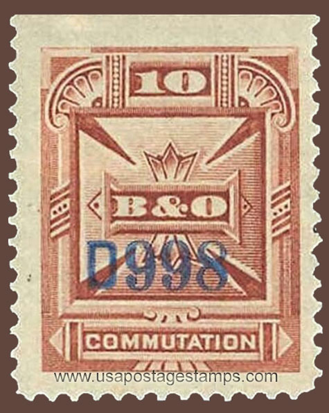 US 1885 Baltimore & Ohio Telegraph Companies 'Commutation' 10c. Scott. 3T3