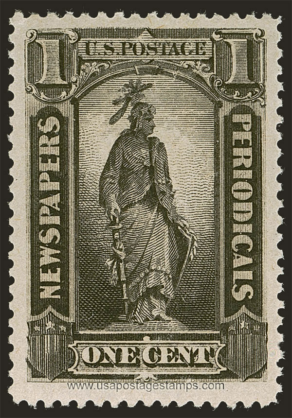 US 1885 Statue of Freedom 1c. Scott. PR81 Newspaper Stamp