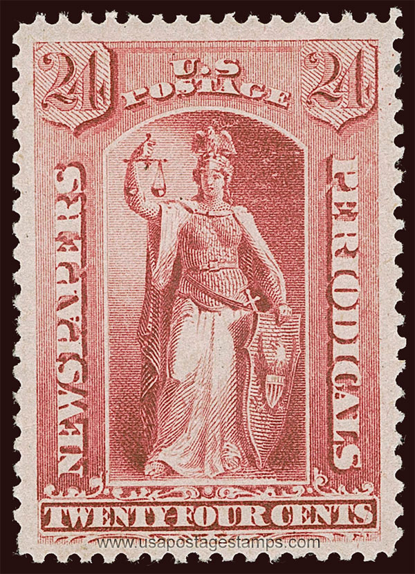 US 1885 Justice 24c. Scott. PR83 Newspaper Stamp
