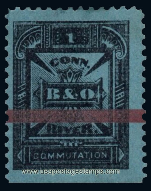US 1887 Baltimore & Ohio-Connecticut River Telegraph Companies 1c. Barefoot BOCR3R