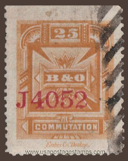 US 1887 Baltimore & Ohio Telegraph Companies 'Commutation' 25c. Scott. 3T20a